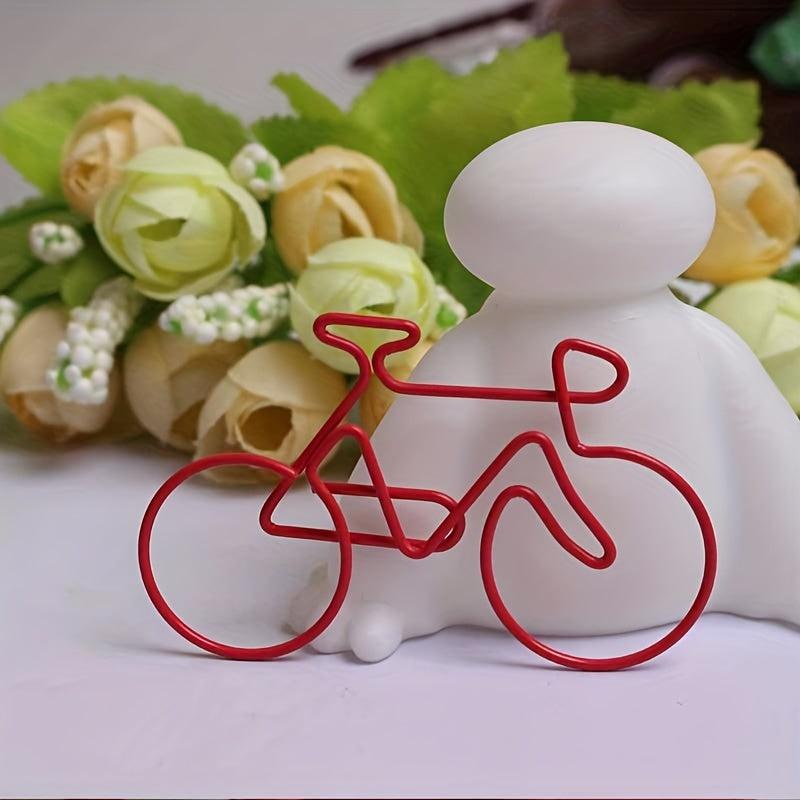 10 PCS Bike PAPER Clips Metal Display Card Folder Pack Random Purple Red