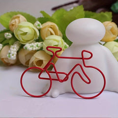 10 PCS Bike PAPER Clips Metal Display Card Folder Pack Random Purple Red