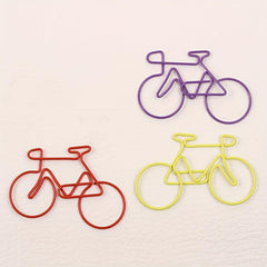 10 PCS Bike PAPER Clips Metal Display Card Folder Pack Random Purple Red