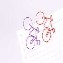 10 PCS Bike PAPER Clips Metal Display Card Folder Pack Random Purple Red