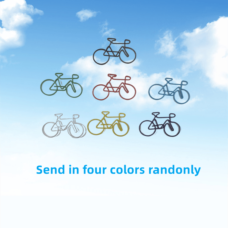 10 PCS Bike PAPER Clips Metal Display Card Folder Pack Random Purple Red