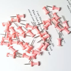 100 Pink Push Pins Thumb Tacks for Bulletin Board Office Desk Decor