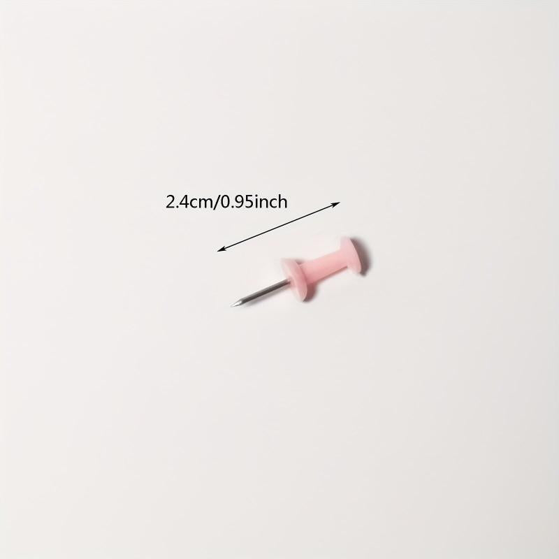 100 Pink Push Pins Thumb Tacks for Bulletin Board Office Desk Decor