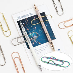 10pcs Metal Pen Clips Bookmarks for Notebooks Office Supplie