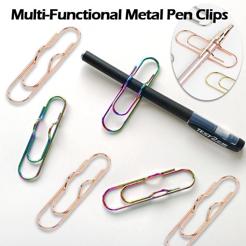 10pcs Metal Pen Clips Bookmarks for Notebooks Office Supplie