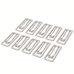 10pcs Silver Metal File Clips for Document Binding & Note Taking