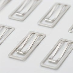 10pcs Silver Metal File Clips for Document Binding & Note Taking