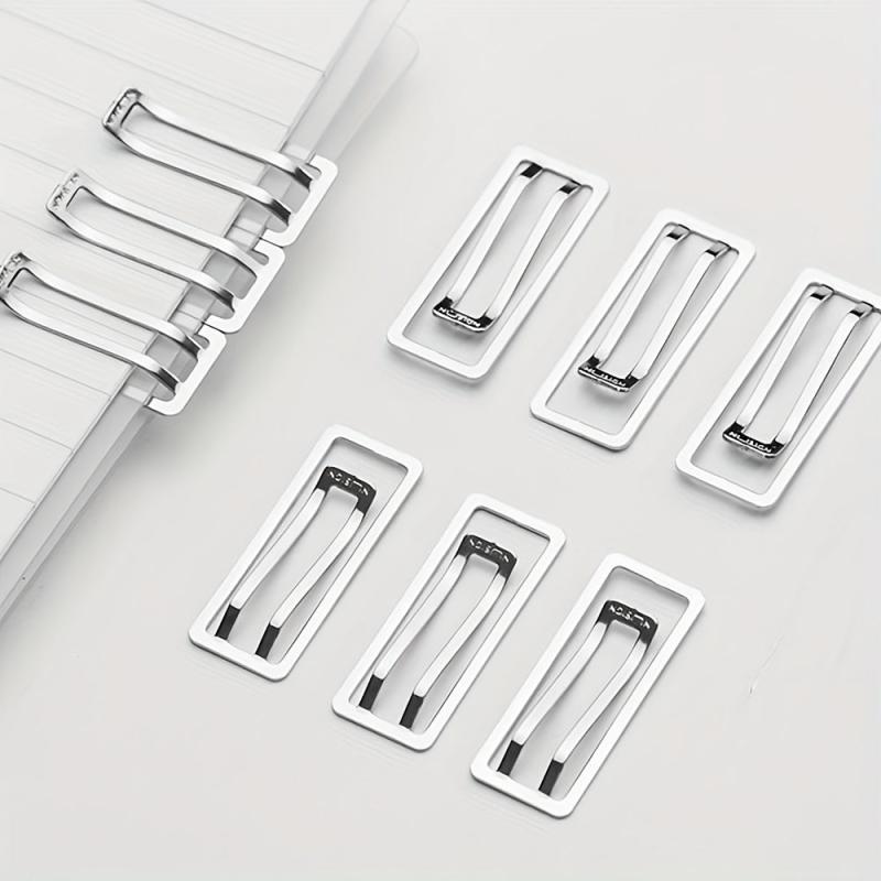 10pcs Silver Metal File Clips for Document Binding & Note Taking