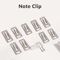 10pcs Silver Metal File Clips for Document Binding & Note Taking