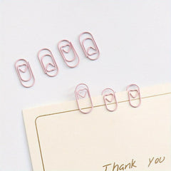 100pcs Mini Small Love Special shaped Colorful Paper Clips