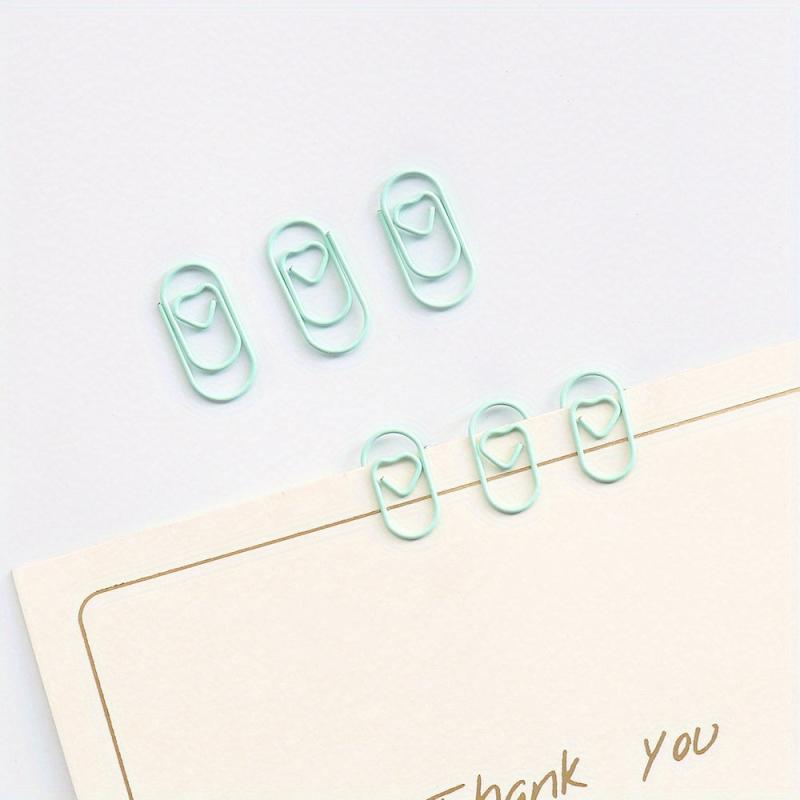 100pcs Mini Small Love Special shaped Colorful Paper Clips