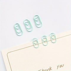 100pcs Mini Small Love Special shaped Colorful Paper Clips