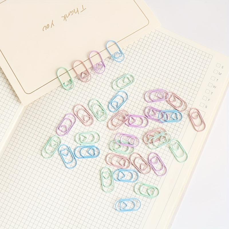 100pcs Mini Small Love Special shaped Colorful Paper Clips