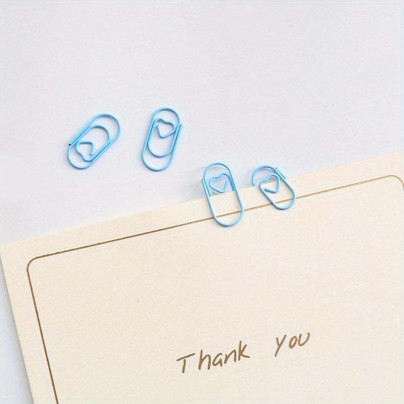 100pcs Mini Small Love Special shaped Colorful Paper Clips