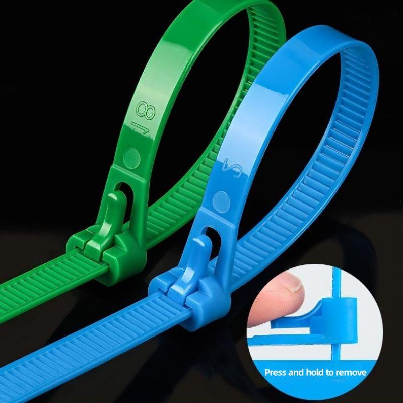 100pcs Mixed Reusable Plastic Zipper Binding Nylon Heavy duty Tie
