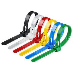 100pcs Mixed Reusable Plastic Zipper Binding Nylon Heavy duty Tie