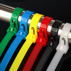 100pcs Mixed Reusable Plastic Zipper Binding Nylon Heavy duty Tie