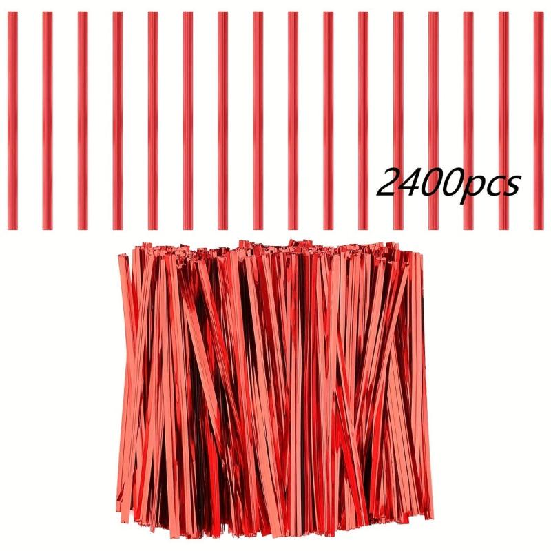 2400 Pcs Metal Twisted Tie 4inch Reusable Bag Tie Plastic Bread Twisted Tie