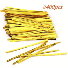2400 Pcs Metal Twisted Tie 4inch Reusable Bag Tie Plastic Bread Twisted Tie