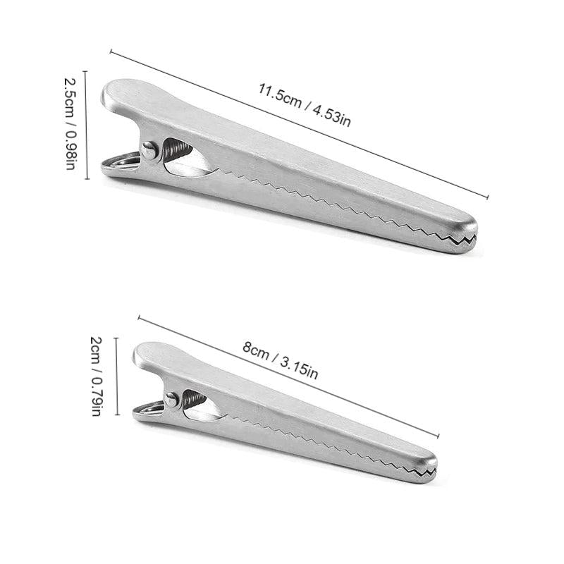 Metal Chip Clips Stainless Steel Paper Clamps for Kitchen and Office