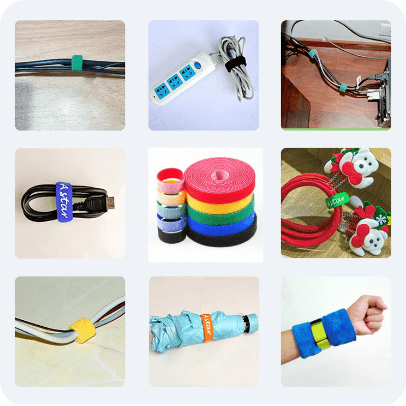 Hook & Loop Fastening Tape Self Adhesive Cable Straps Roll
