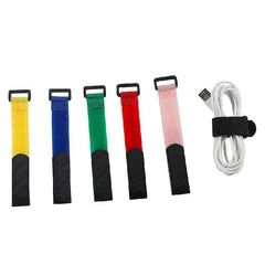 12pcs Reusable Hook And Loop Cable Ties Extension Cord