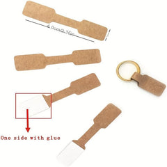 1000pcs Blank Brown Paper Tag Labels Jewelry Display Cards