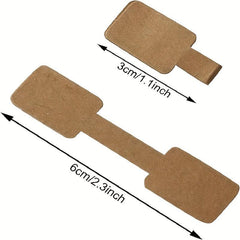1000pcs Blank Brown Paper Tag Labels Jewelry Display Cards
