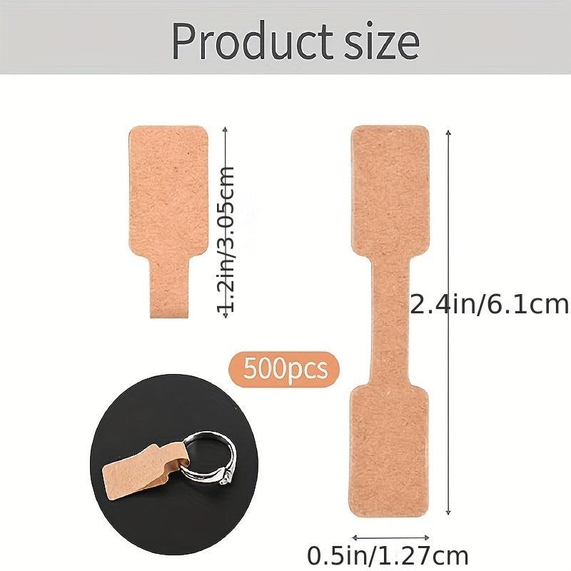1000pcs Blank Brown Paper Tag Labels Jewelry Display Cards