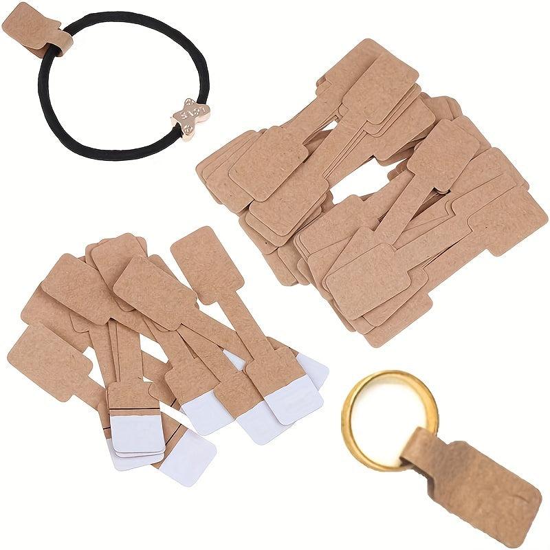 1000pcs Blank Brown Paper Tag Labels Jewelry Display Cards