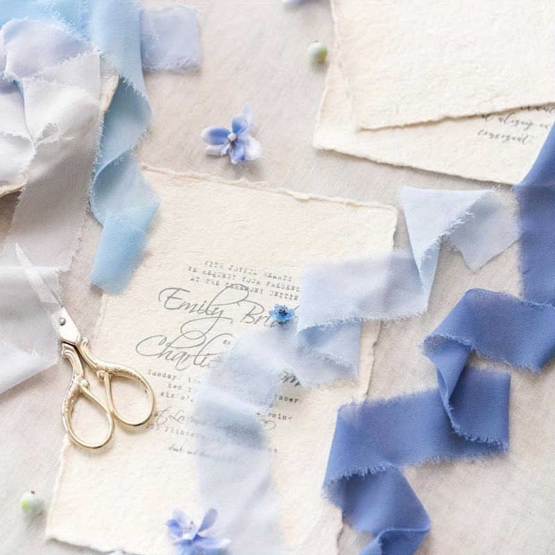 Chiffon Ribbon With Tassel 57m - Wedding Invitation Bouquet Decoration