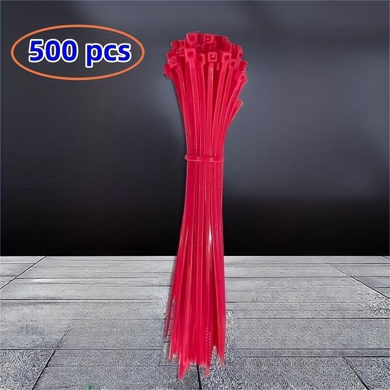 500pcs Nylon Wire Self Locking Cable Zip Ties Organiser Fasten Cable