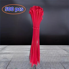 500pcs Nylon Wire Self Locking Cable Zip Ties Organiser Fasten Cable