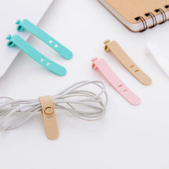 Silicone Strap Anti-loss Earphone Storage Soft Tape Wire Organizer