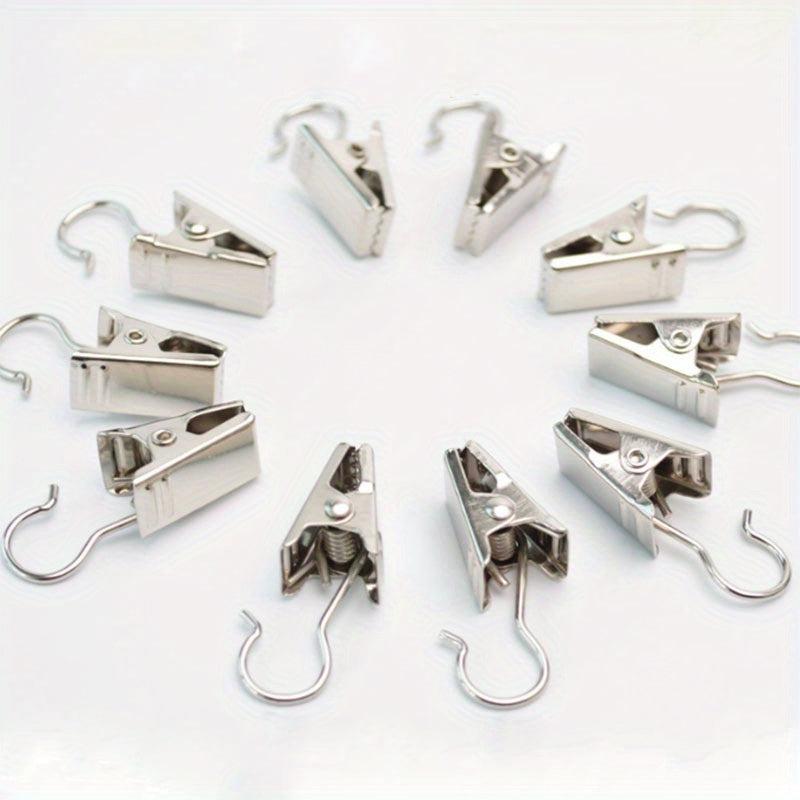 Stainless Steel Curtain Clips Hanging Hooks for Photos Home Decor
