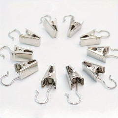 Stainless Steel Curtain Clips Hanging Hooks for Photos Home Decor
