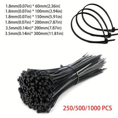 Self-Locking Nylon Cable Ties Fastening Loop Zipper Bag Ties Set