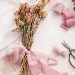 Pink Series 3 6 4m Chiffon Ribbon Tassel Wedding Bouquet Wrapping Bridal Gift