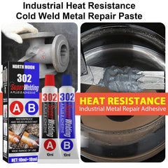 AB Casting Repair Agent Welding Glue - Fill Cracks, Quick Drying