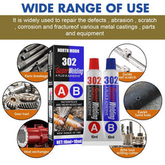AB Casting Repair Agent Welding Glue - Fill Cracks, Quick Drying