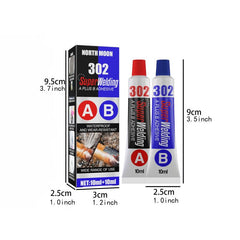 AB Casting Repair Agent Welding Glue - Fill Cracks, Quick Drying