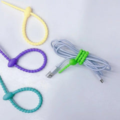 DIY Key Chain Jewelry Lanyard Soft Glue Cable Tie Storage Winding Device