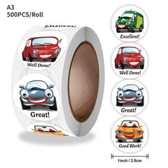 Cartoon Rolled and Reward Stickers - Decorations Labels Sealing Stickers