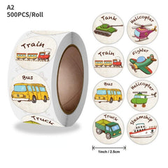 Cartoon Rolled and Reward Stickers - Decorations Labels Sealing Stickers