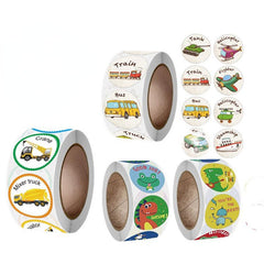 Cartoon Rolled and Reward Stickers - Decorations Labels Sealing Stickers