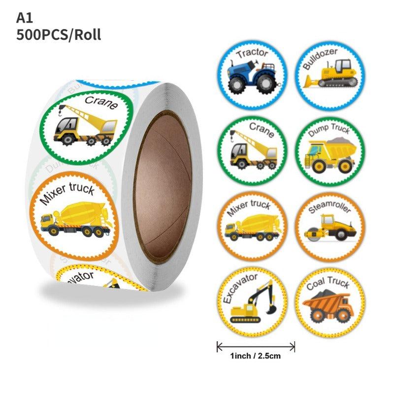 Cartoon Rolled and Reward Stickers - Decorations Labels Sealing Stickers