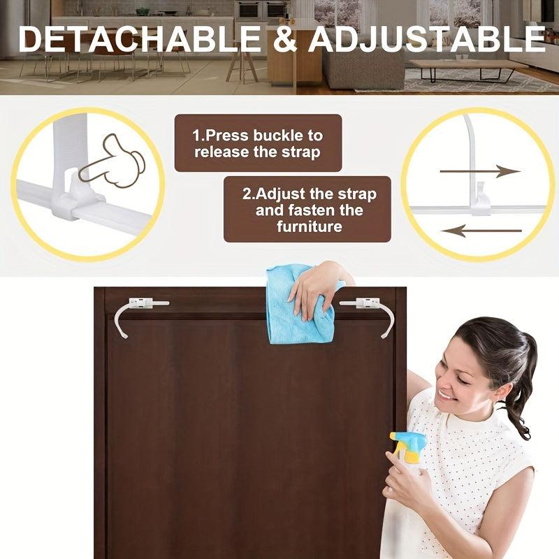 5pcs Furniture Straps Anti Tip Anchors Kit Wall Anchors Protect Students Pet