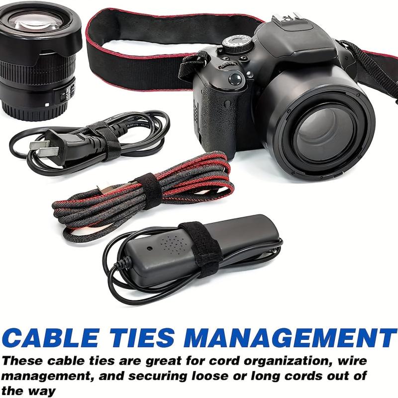 10pcs Reusable Cable Ties with Carabiners for Cable Management