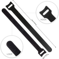 10pcs Reusable Cable Ties with Carabiners for Cable Management