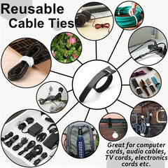 30 60pcs Cable Straps Nylon Fastening Cable Ties Reusable Cable Management